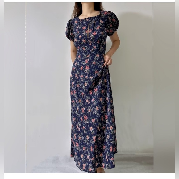 DOEN GISELLE DRESS -- AEGEAN WINDING VINE FLORAL - Picture 1 of 16
